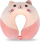 Travel Pillow Cartoon Animal Neck Support Pillow 30 * 30cm Memory Foam Neck Pillow U-Shaped Elasticity Kids Travel Pillow Portable U Shaped Cushion for Car Airplane Train Office Home (Sharks)