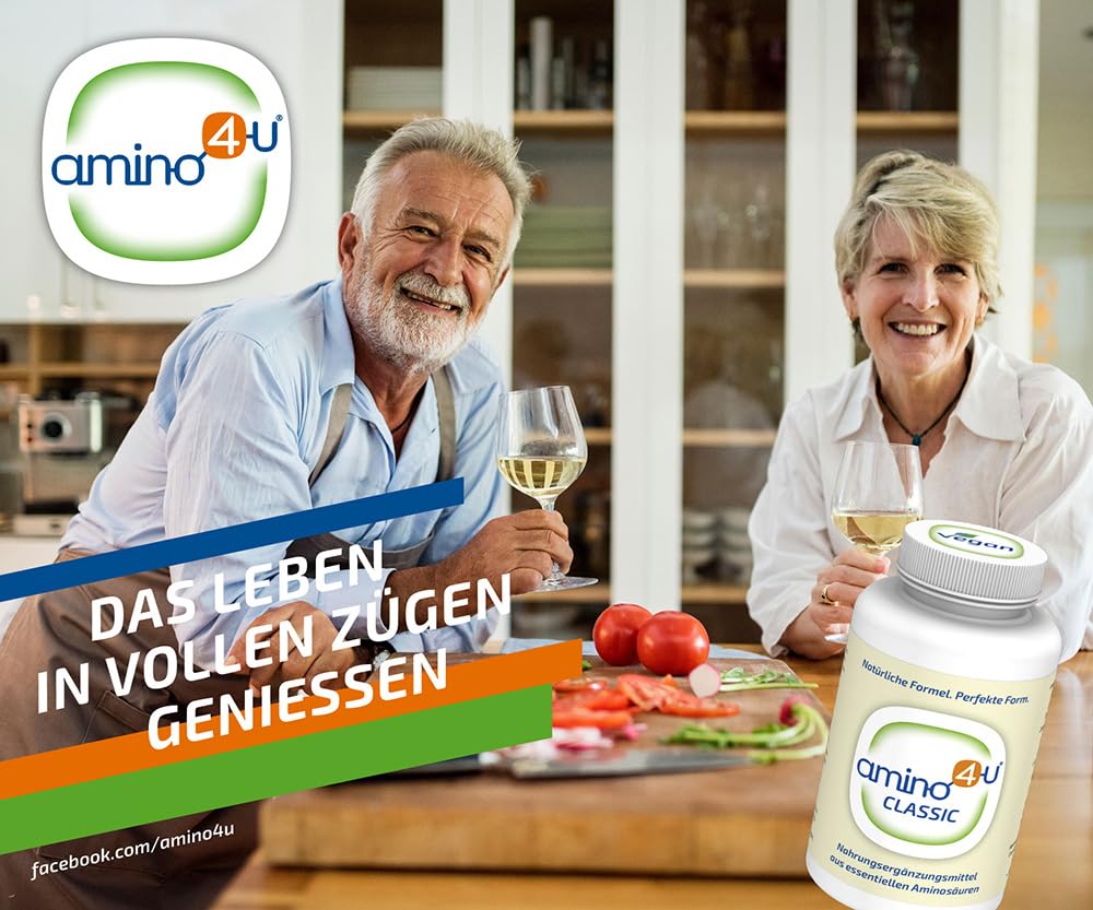 300g Dose - Aminosäuren Komplex mit 8 essentiellen Aminos (EAA & BCAA) - Vegan, ohne Zusätze und aus Deutschland - 300 Tabletten