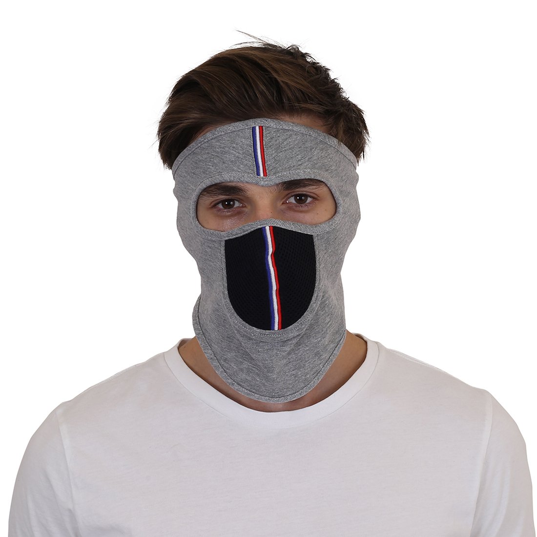 SOUL eTHICS Breathable Pure Cotton Summer Full Face Mask for Biker, Face Protection Mask, Summer Face Cover, Winter, Dust Protection Mask, Helmet Mask for Bikers (Light Grey), For Unisex - Image 4 thumbnail