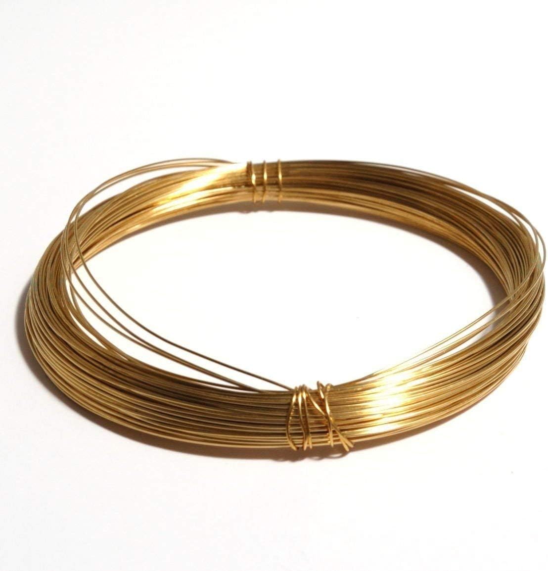 Unplated Brass Wire (1.0mm (18ga) x 10m)