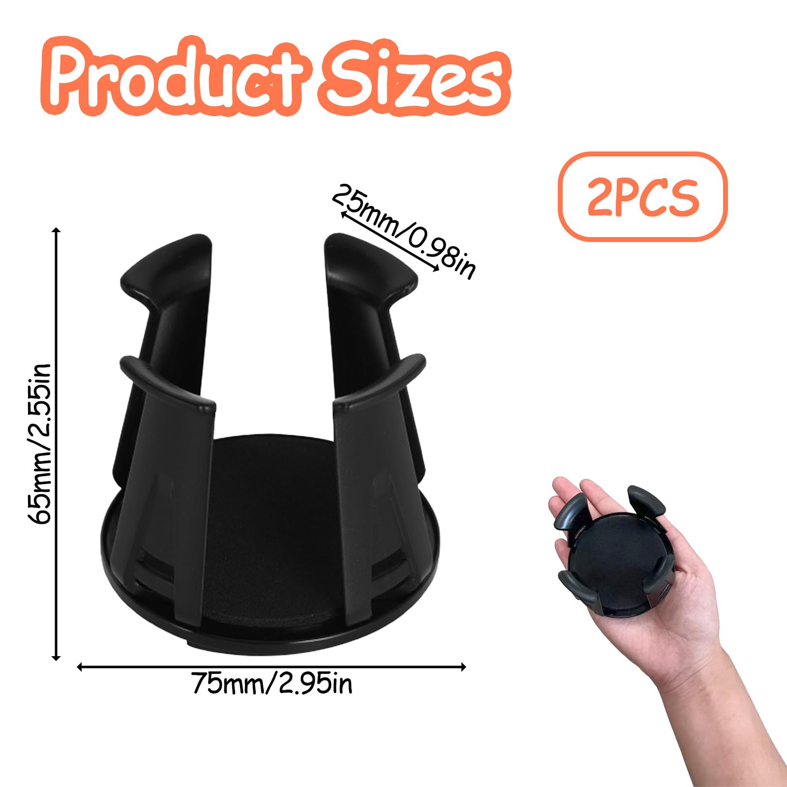 2 Soportes universales para Bebidas para Coche, Compatibles con Tazas de Café y Botellas, para Interior de Vehículos, Coches, Barcos y Autocaravanas