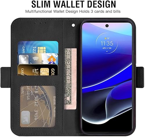 Miniatura 3 de Asuwish Funda compatible con Moto G Stylus 2022 4G y protector de pantalla de vidrio templado, tarjetero de cuero, accesorios para celular, funda