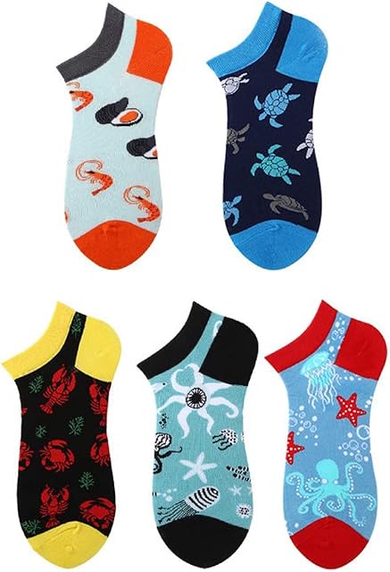 Lifefluent Funny Cute Trainer Socks Womens 4-7, Ladies Cotton Ankle Socks Funky Novelty Crew Socks