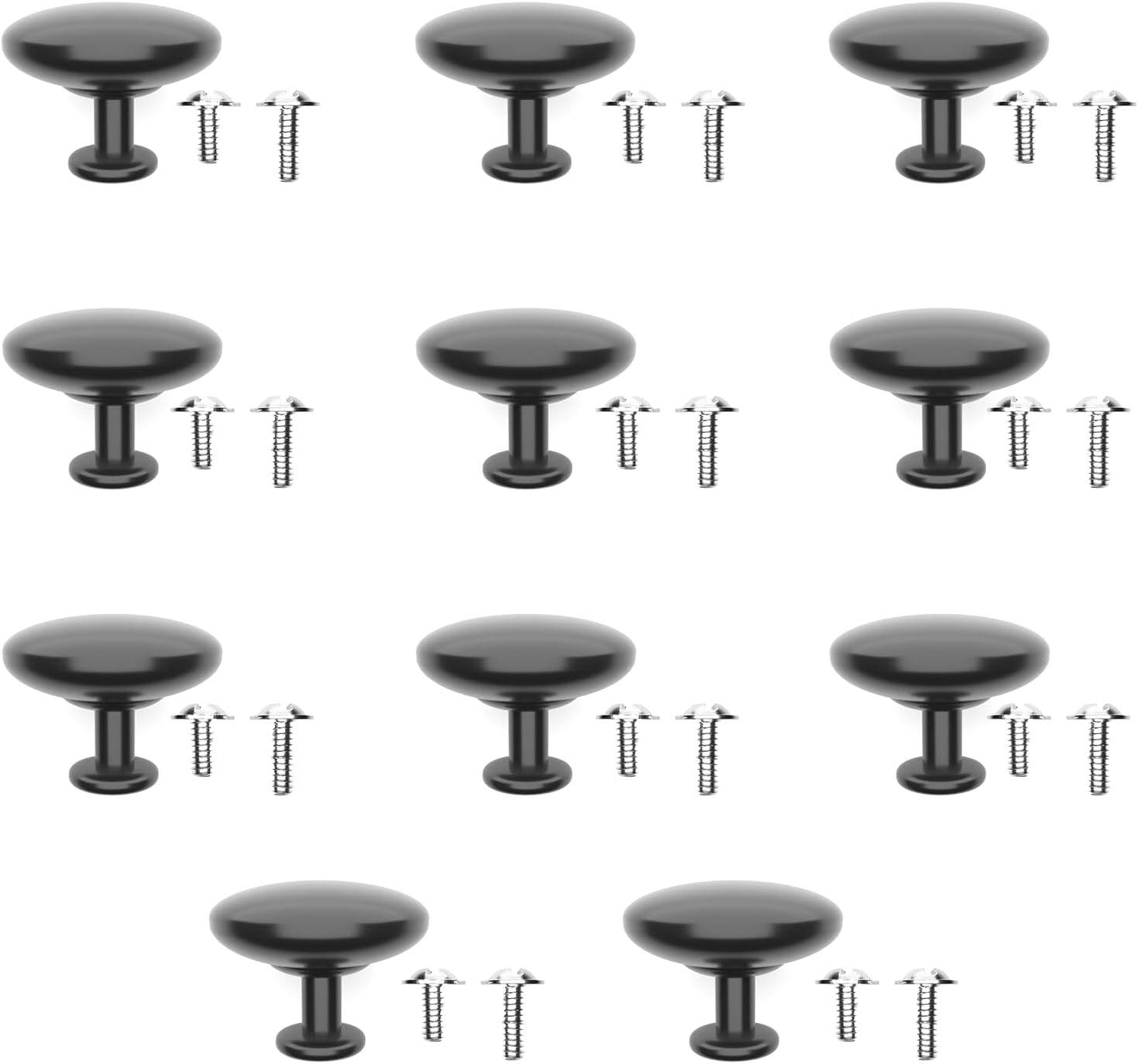 Matte Black Kitchen Cabinet Knobs – 1.14″ Aluminum Alloy Round Knobs for Cabinets, Drawers, Furniture & Bathroom | Durable Modern Matte Hardware Matte Black Kitchen Cabinet Knobs – 1.14″ Aluminum Alloy Round Knobs for Cabinets, Drawers, Furniture & Bathroom | Durable Modern Matte Hardware
