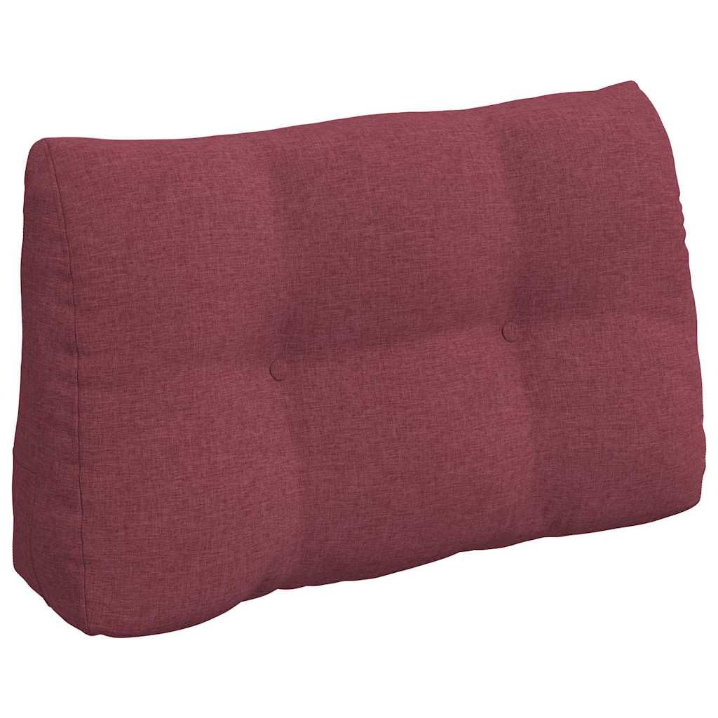 Cojín de espalda rojo vino 80 x 24 x 50 cm, tejido ergonómico, cojín trasero ergonómico para un mejor agarre y comodidad, funda aterciopelada con cremallera, relleno de poliéster para una