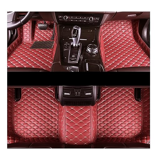Tapis de sol voiture pour VW Touran 7 places 2006-2015 en couleur bordeaux