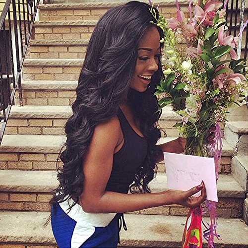 Eerya 16 18 20 22 inch Brazilian Hair Weave Bundles 100% Unprocessed Human Hair Weave Weft 4 Bundle Deals Brazilian Body Wave Virgin Remy Hair Extensions Natural Color 100g/pc