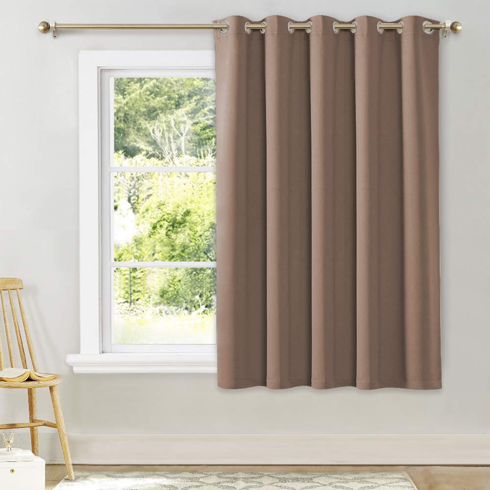 Photo 1 of NICETOWN Blackout Grommet Curtain Panel - 70"W x 63"L, Cappuccino