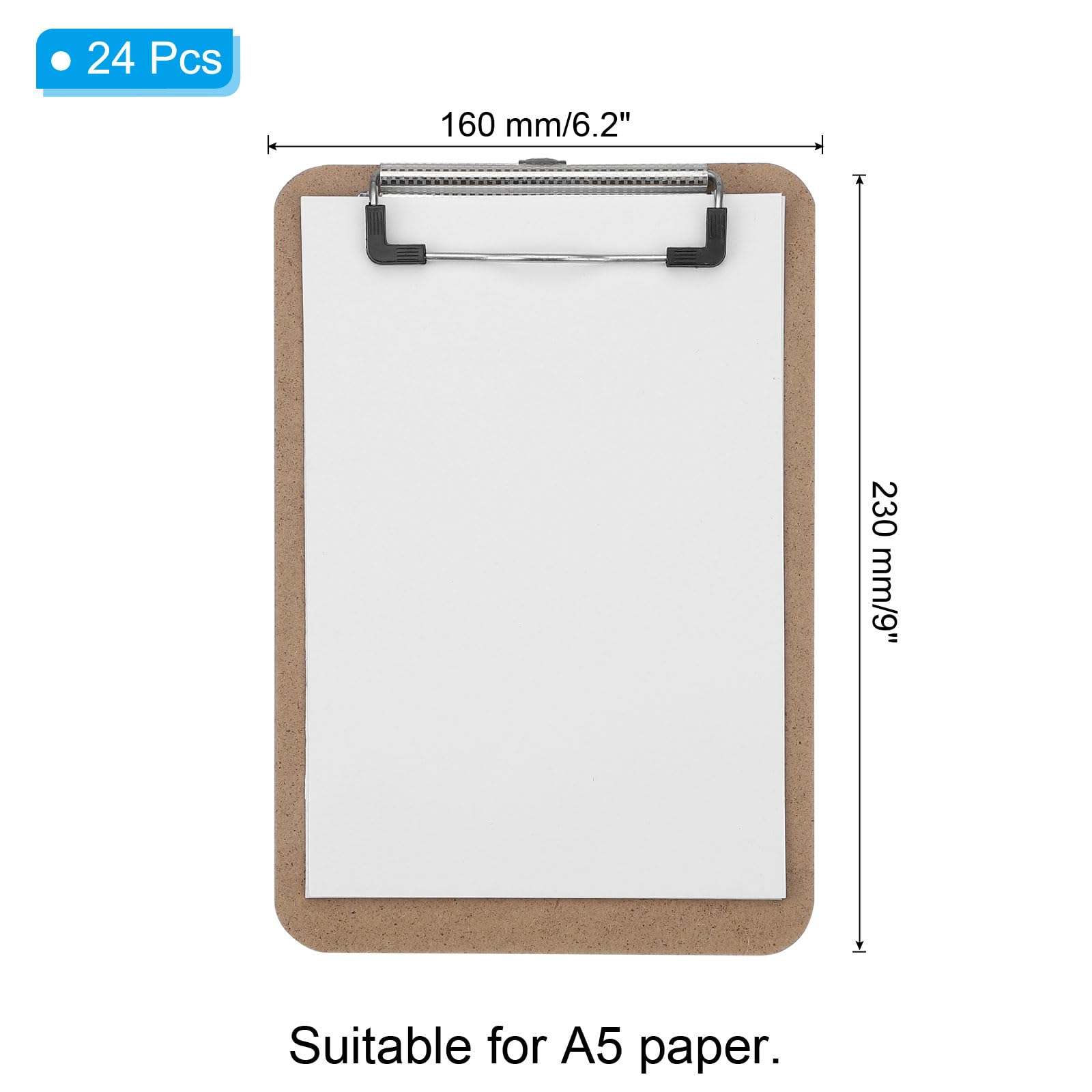 PATIKIL A5 Wood Clip Boards - Image 2