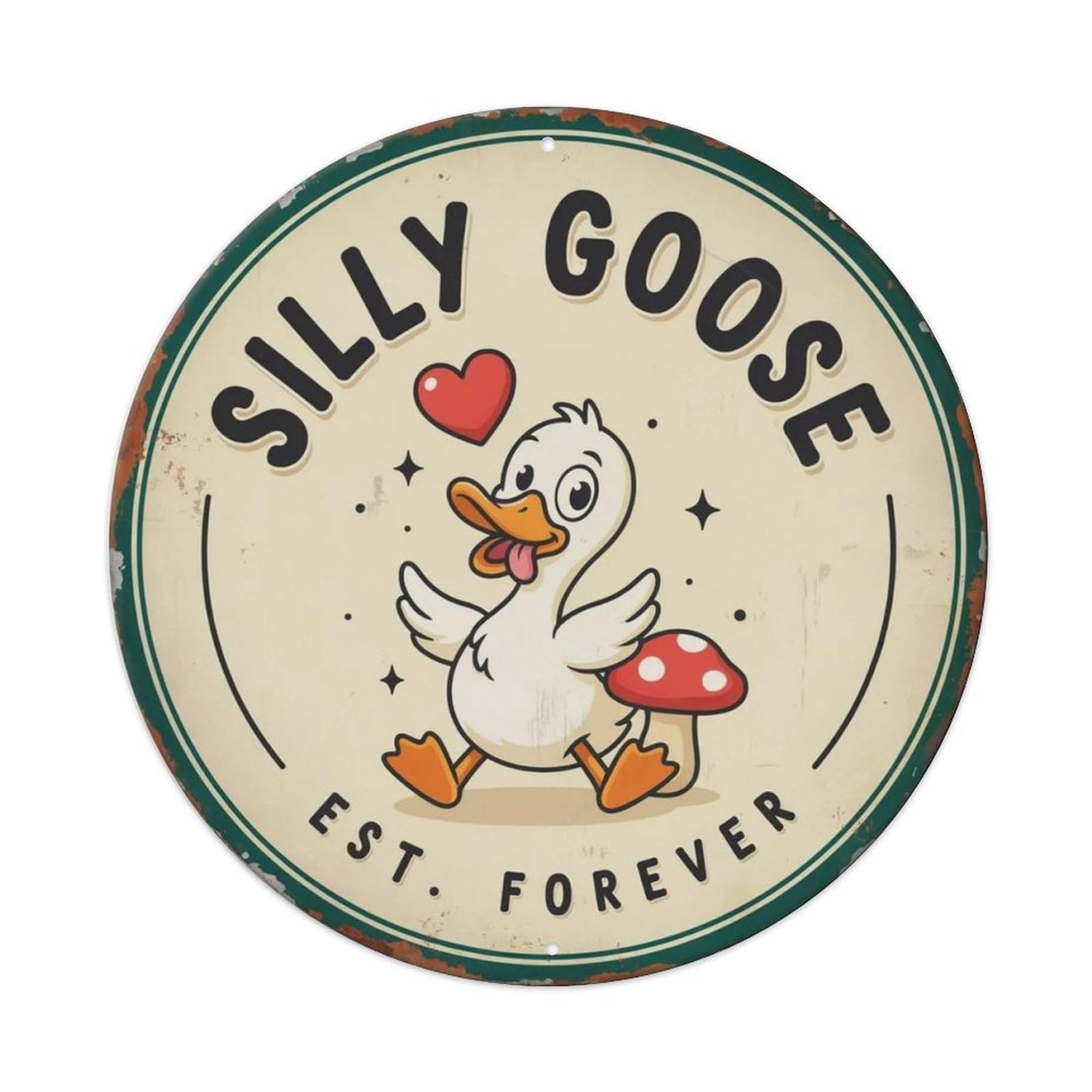 Silly Goose Ugly Cute Metal Tin Sign Plaque