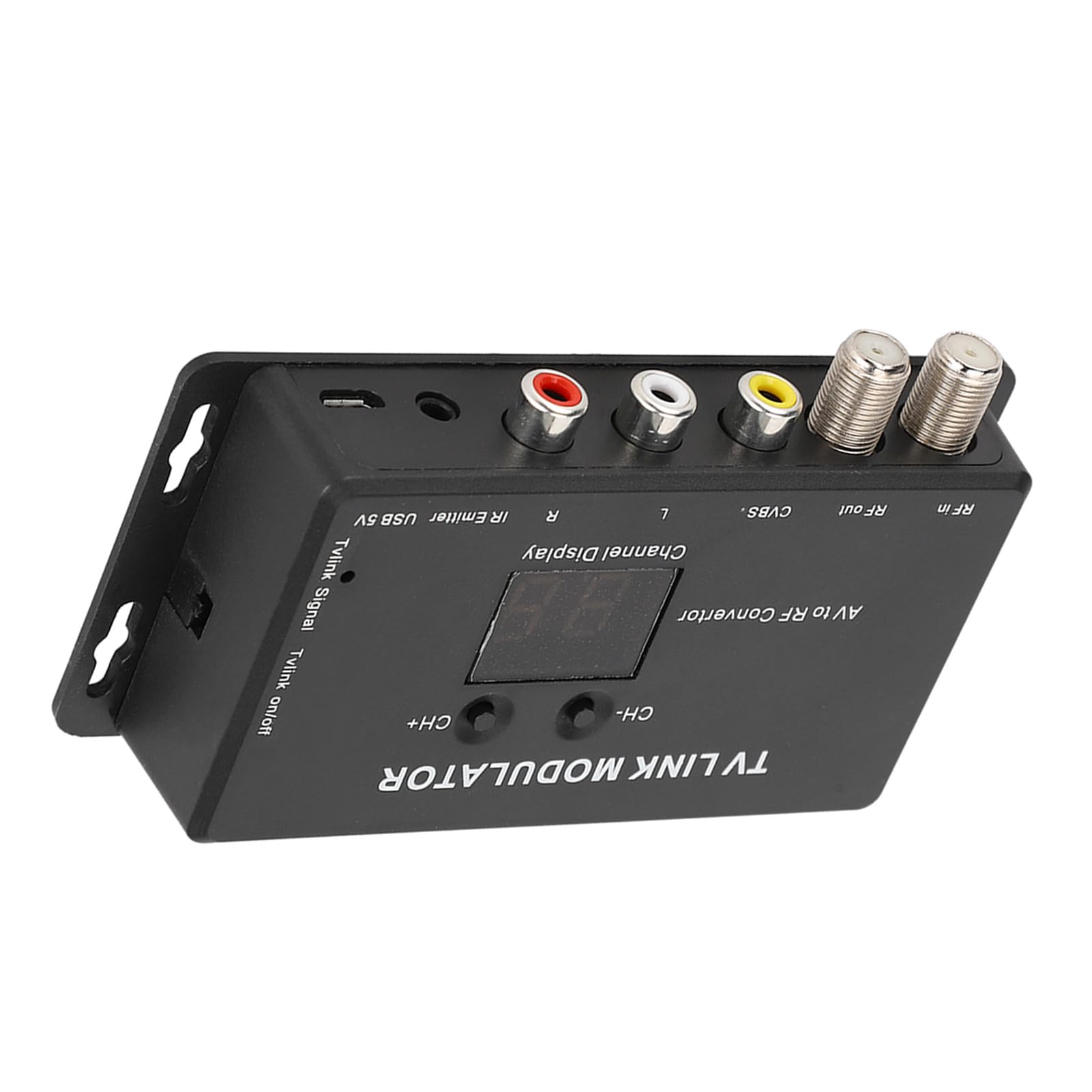 Srliya UHF TV LINK Modulator AV-zu-RF-Konverter mit IR-Extender und Kanalanzeige für Klare Audio-Video-Übertragung