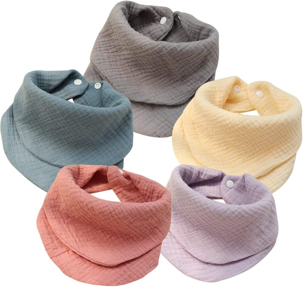 5pcs triangular scarf bib absorbent drool baby girl bibs baby accessories for newborn bib for teething solution toddler bibs muslin men and women Newborn Products household cotton