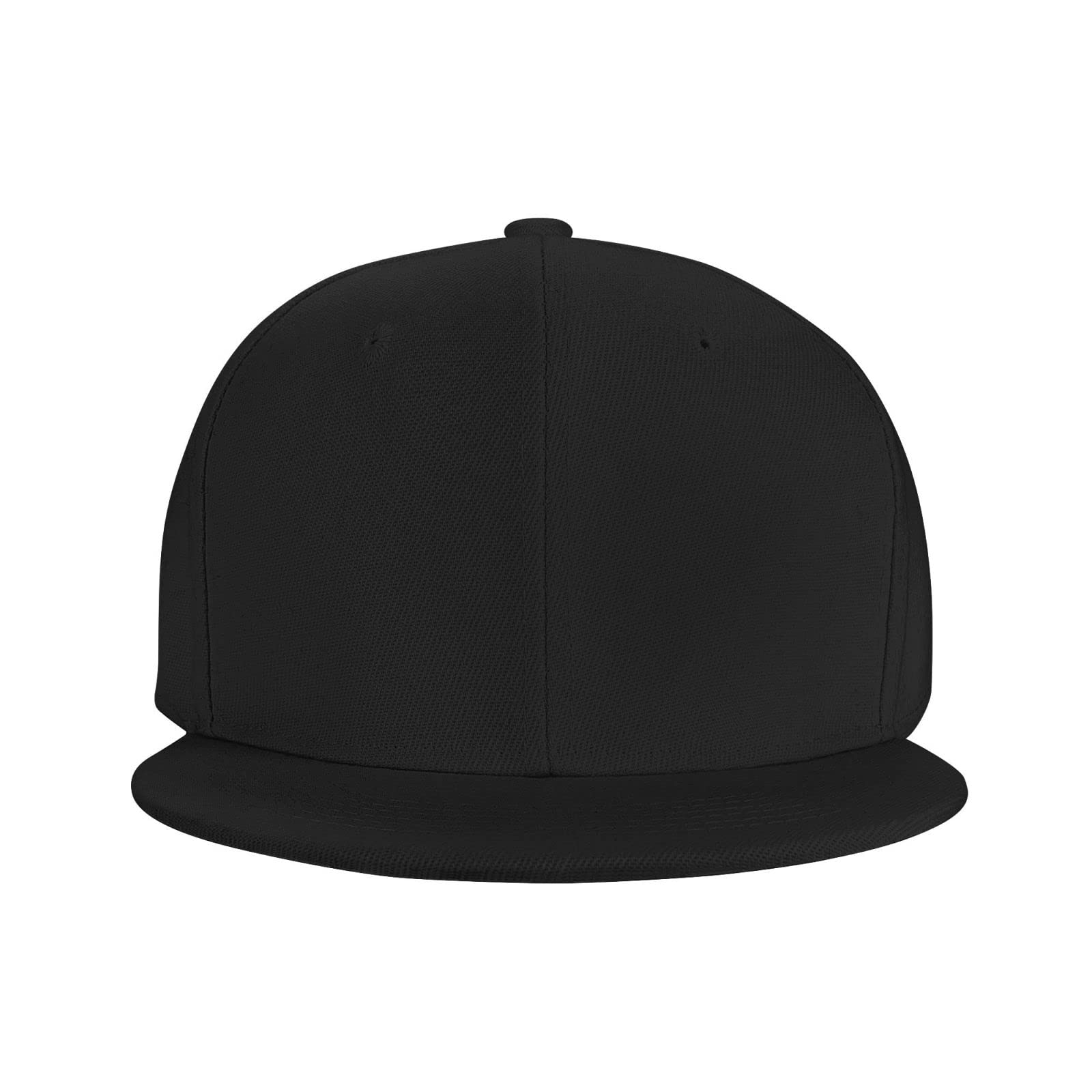 Gorra de béisbol personalizada con visera plana de hip hop para hombre, añade tu propio logotipo de texto y foto, Un solo color: negro y sin encargo 4