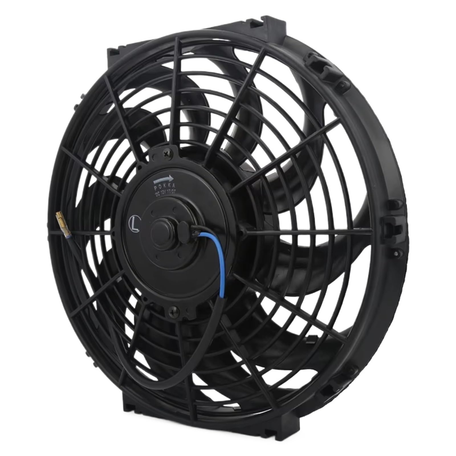 Ventilador Motor Universal 9 "pulgadas 12V 80W Slim Pull Push Racing Eléctrico 10 S-Blasdes Ventilador De Refrigeración Del Motor Ventilador De Refrigeración Del Radiador