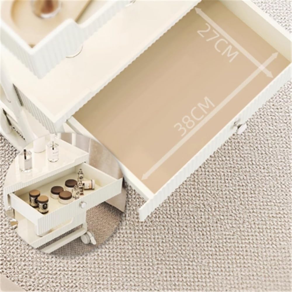 carrello mobile per salone Scaffale portaoggetti for parrucchieri, piccolo carrello for estetica, attrezzature e strumenti specializzati for saloni(Beige)