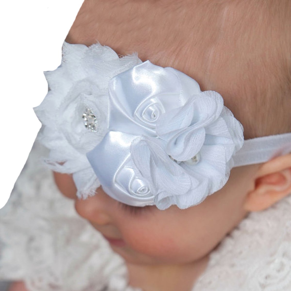 Baby Girl Baptism Bows Baby Christening Headbands Baby Girl Baptism Bows Baby Christening Headbands