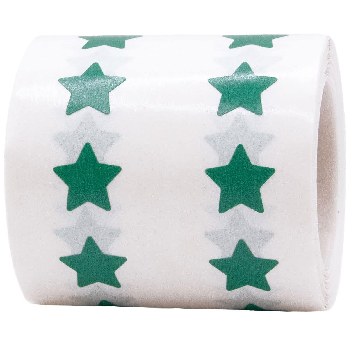 Green Star Shape Stickers 0.50 Inch 1,000 Adhesive Labels