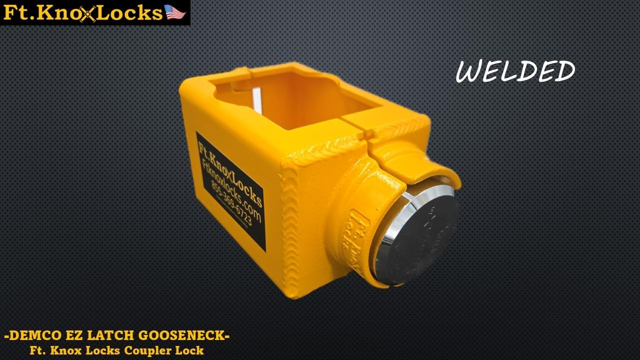 Ft. Knox Locks Demco EZ Latch Gooseneck Lock (W/Trimax Puck Lock, W/O Set Bolt, Welded)