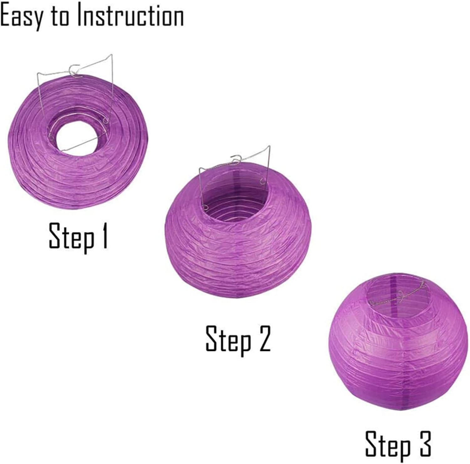 Paper Lanterns 30 Pcs/Set Paper Lantern Assorted Sizes and Colorful Round lampion de Mariage Wedding Party Hanging lampion Decor for Weddings Patios Decor (Color : Colorful)