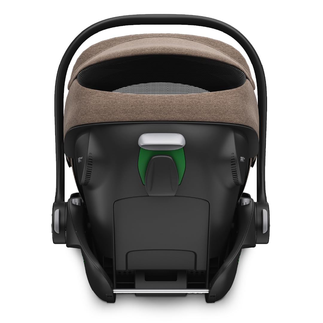 my junior® AURAᵉʳᵍᵒ i-Size Babyschale Autokindersitz mit 170° Liegeposition, 6-stufige Memory-Schaum Kopfstütze, 40-87 cm, bis 13 kg (Hazel)