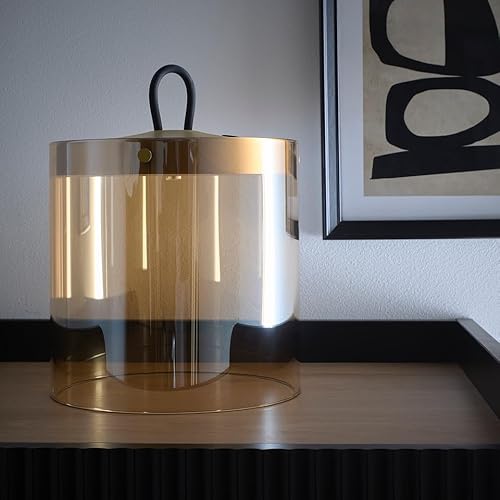 K Living  Quito Large Rechargeable Led Lamp Antique Brass