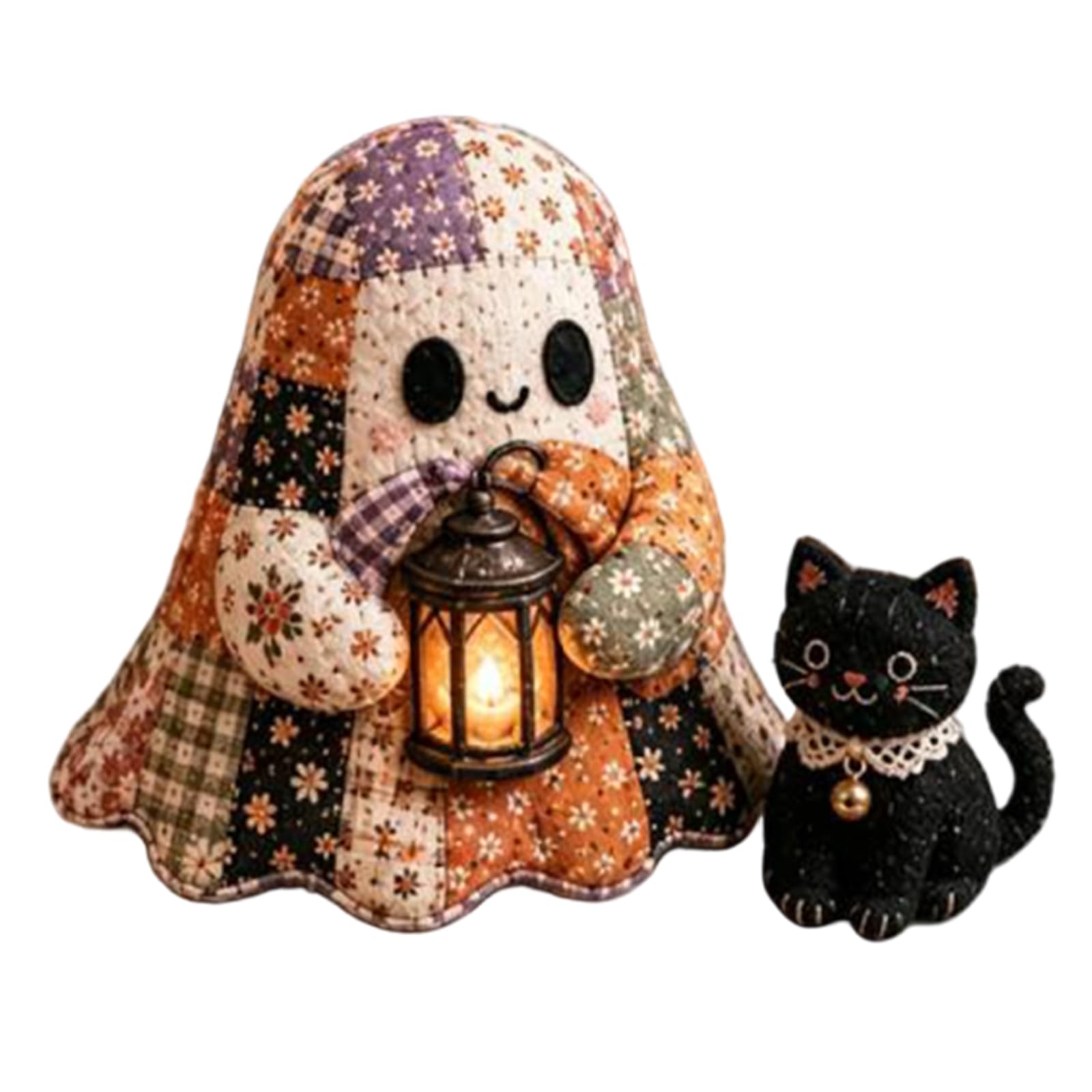 Halloween Ghost Ornament Craft Kit Whimsical DIY Patchwork & Home Decor