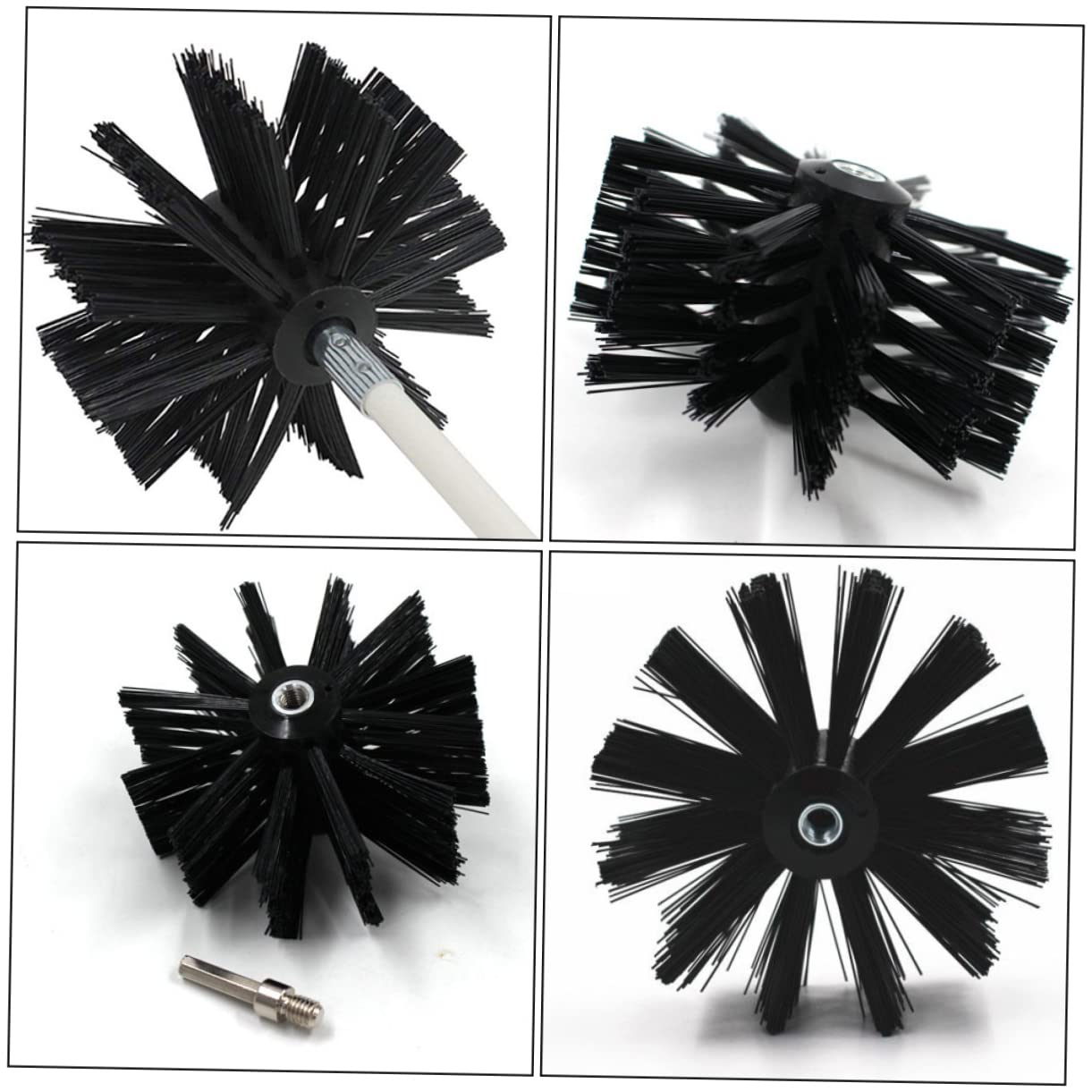MAGICLULU Scovolino Canne Fumarie in Nylon Manico in Ferro, Spazzola Flessibile per Pulizia di Aspirazione e Asciugatrice, Kit Completo per Rimuovere Polvere