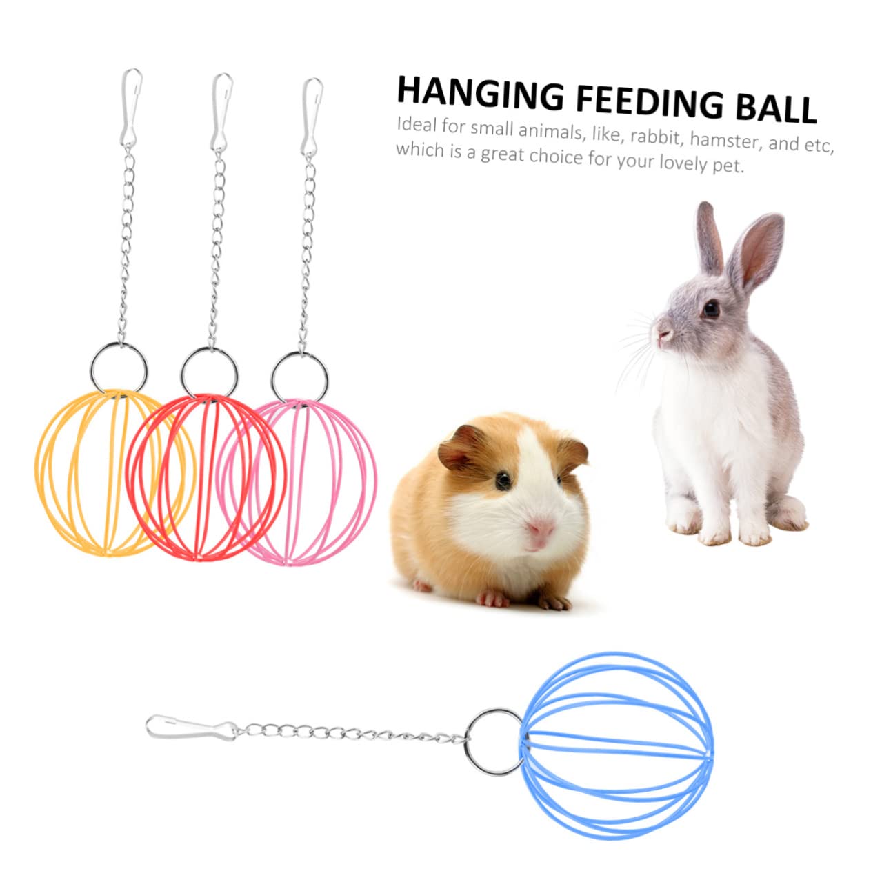 Supvox 12stücke Teiliges Set Hamster Futterball Spielzeug Hängende Futterstation Für Kleine Haustiere Bunte Futterkugel Für Hamster Meerschweinchen Und Kaninchen