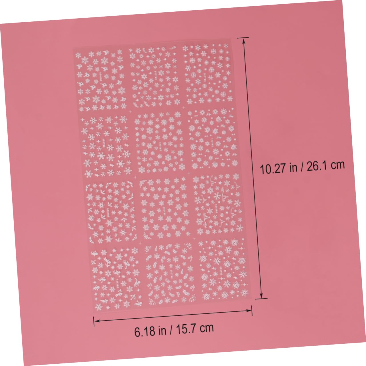 Adesivi per Unghie 3d Fiocco di Ghiaccio 12 Fogli Natalizi | Resina, Effetto Tridimensionale, Decorazione per Manicure, Formato 12 Fogli per Uso Festivo