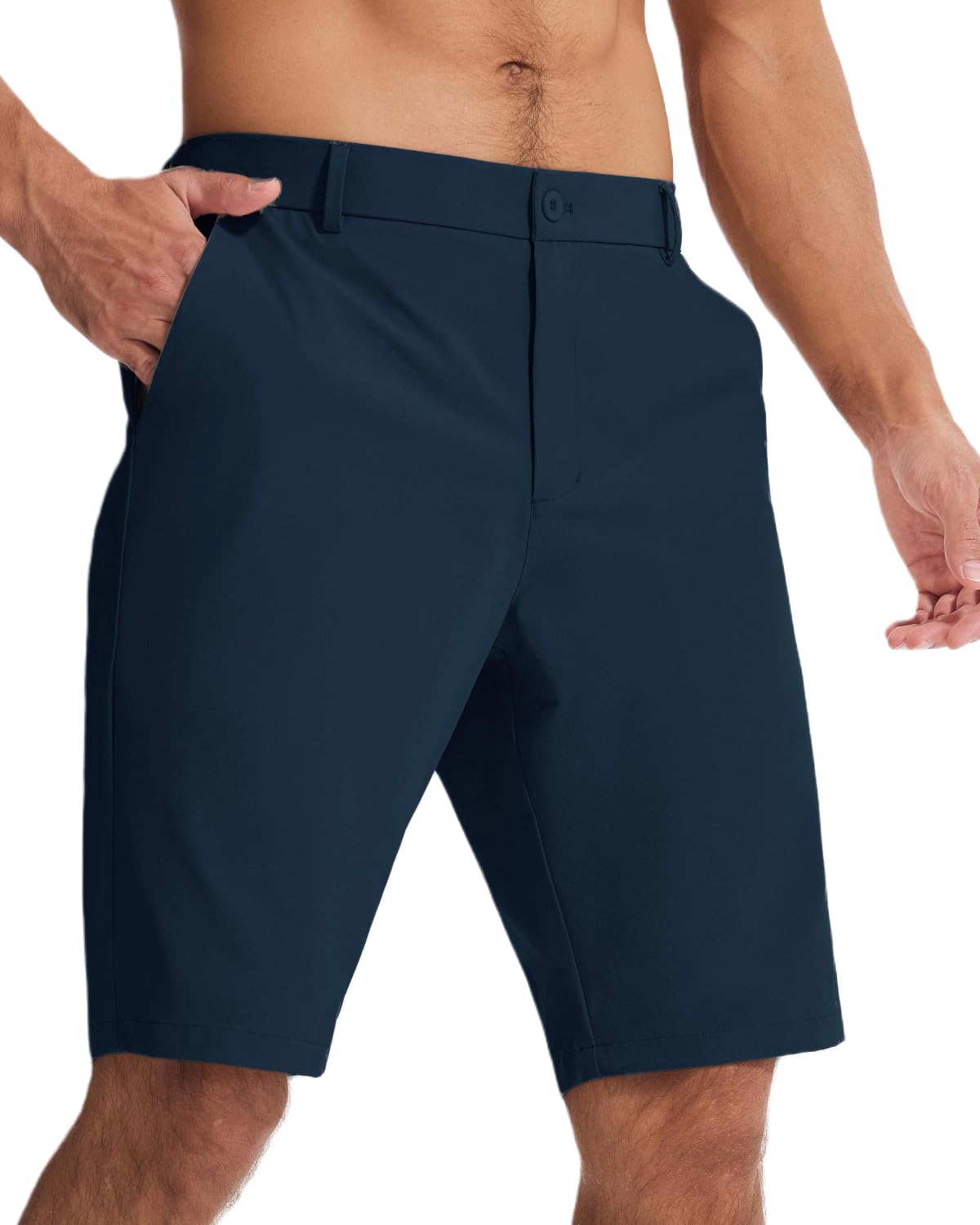 SNOWTEN Men's Classic Fit 7/9/11 Inch Golf Shorts Basic Lightweight Stretch Hiking Casual Short with 2 Pockets and 1 Hidden