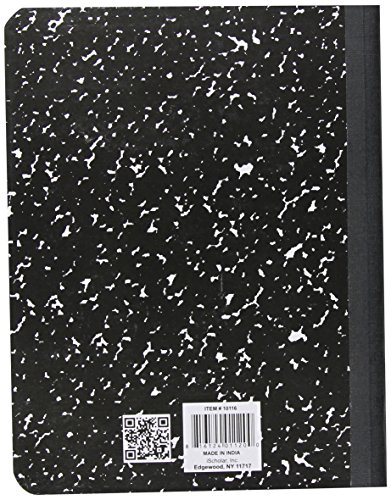 iScholar-Primary-Composition-Book-Journal-Unruled-Top-5-Inch-Ruled-Bottom-Half-100-Sheets-975-x-75-Inches-Black-Marble-10116