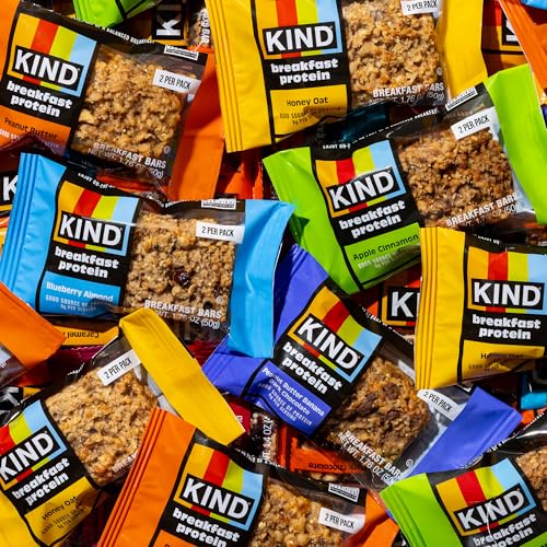Image of KIND Breakfast Protein Bars, Blueberry Almond, Gluten Free, Low Sodium, Healthy Snacks, 8g Protein, 6 Count (6 Packs of 2 Bars)