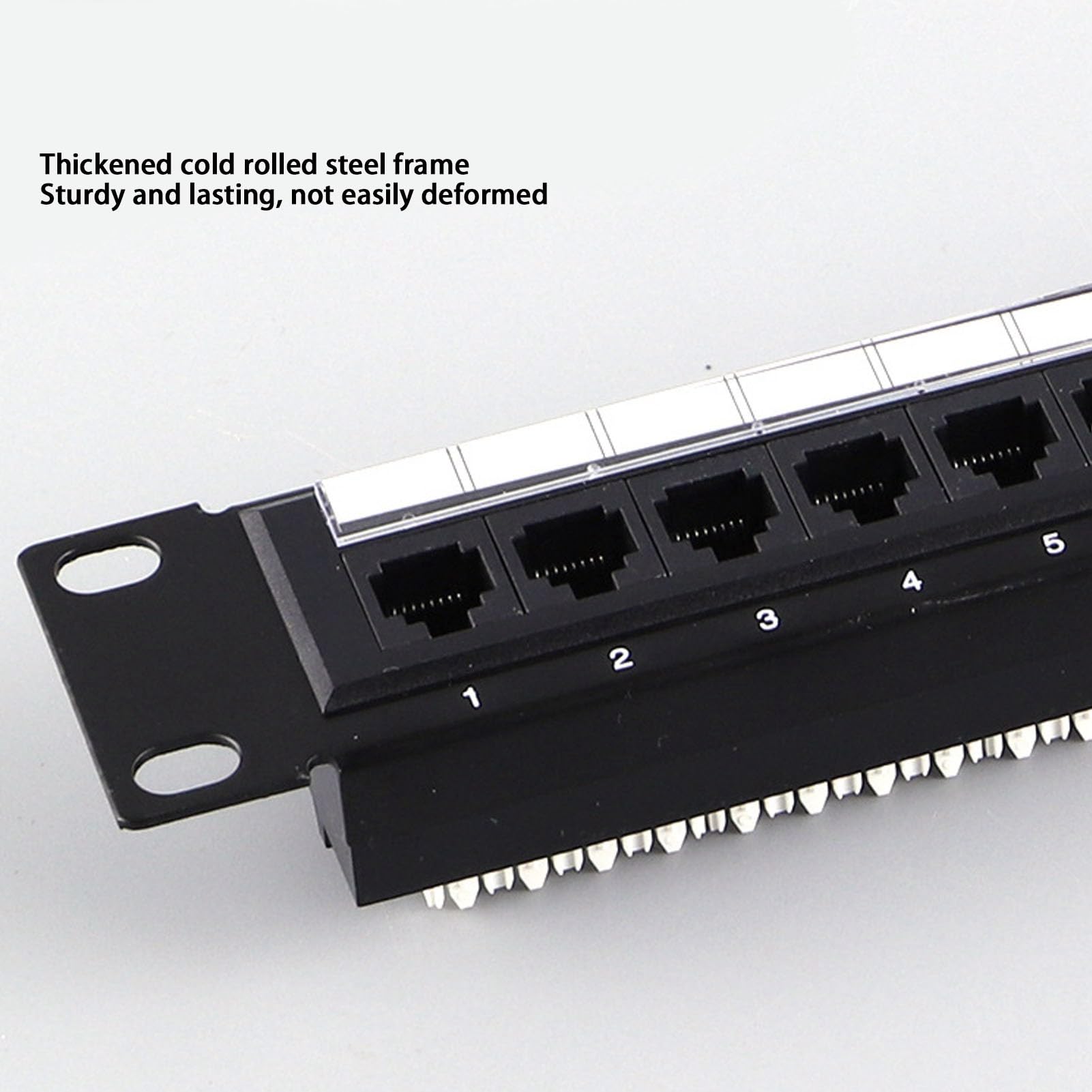 Panneau de Brassage Cat6 24 Ports, Panneau de Brassage Réseau RJ45 Haute compatibilité avec Gestion des Câbles, Panneau de Brassage Réseau pour Commutateur Ethernet Gigabit