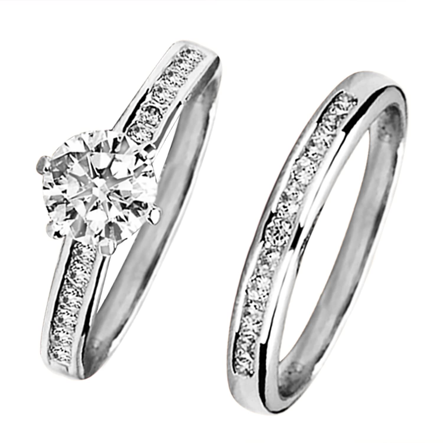 Peora American Diamond Studded Silver Plated Finger Ring Set of 2 Fashion Wear Stylish Jewellery Gift for Girls & Women (PX8R90) - Valentines Gift for Her (B0BVF1HN5S) Amazon Price History, Amazon Price Tracker