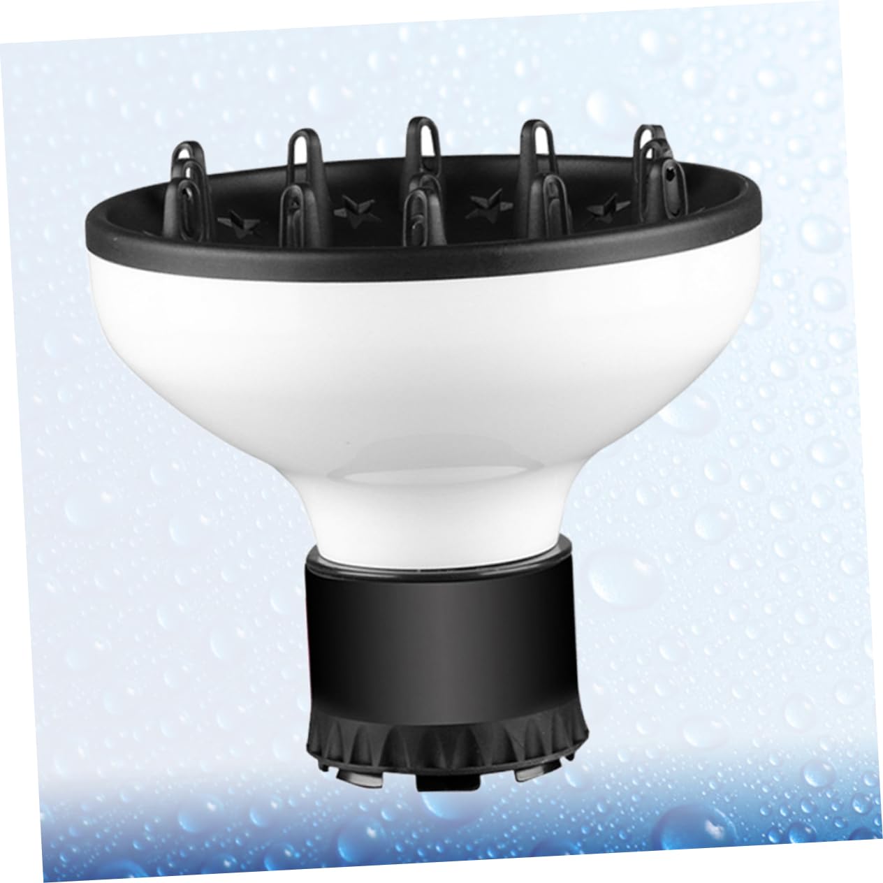 Mikinona Hair Dryer Diffuser Universal Styling Nozzle Heat Proof Salon Grade Hair Dryer Attachment for Straight Curly Hair Easy Storage White