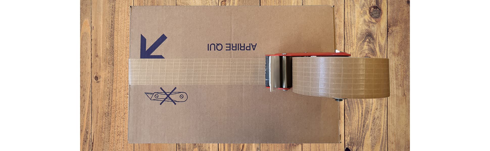 ACIT Nastro Adesivo per pacchi in Carta Rinforzata 50m x 50mm, nastro da imballo rinforzato, nastro resistente per cartoni pesanti