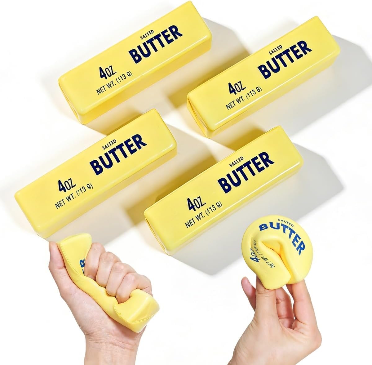 View 1 of *** ONLY 1 INCLUDED ***
Slow Rising Squishy?Taba Squishy, Stress Balls?Party Favor Gift (Butter stick-2pcs)-0519 (Yellow-4pcs)