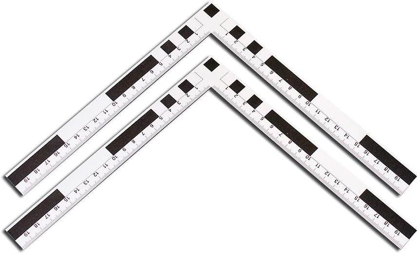SindutecMagnetic Film Photo Scale 20 cm Angle Set of 2 Linal North Arrow Scale Measuring Chart Magnetic Ruler