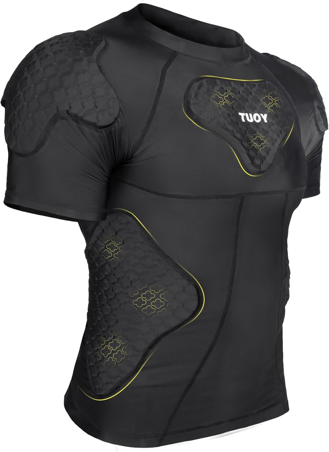 Mens Football Rib Protector with Pads Adult Protective Undershirt Heart Guard for Softball Rugby Lacrosse - Image 3