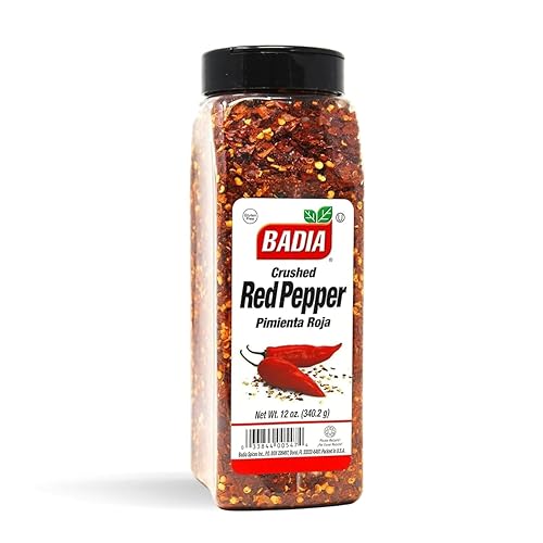 Miniatura 2 de Badia Pimiento rojo triturado de 12 onzas (paquete de 6)  Copos de chile rojo seco y triturado para cocinar, condimentar y cubrir