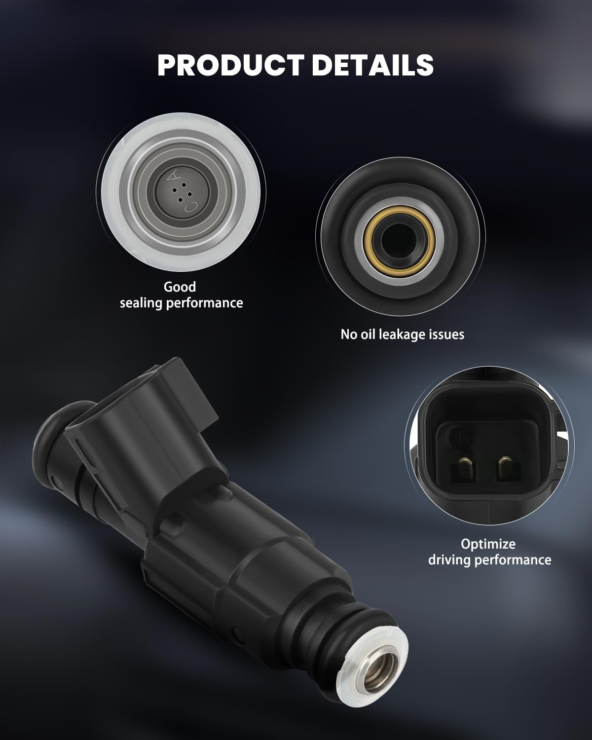 SCITOO 6Pcs 4 Holes Fuel Injector Fit for Chrysler for Cirrus for 1999 2000, for Dodge for Caravan for 1998 1999 2000, for Plymouth for Breeze for 1998 1999 2000, 0280155784 RL669938AB FJ570 FJ454