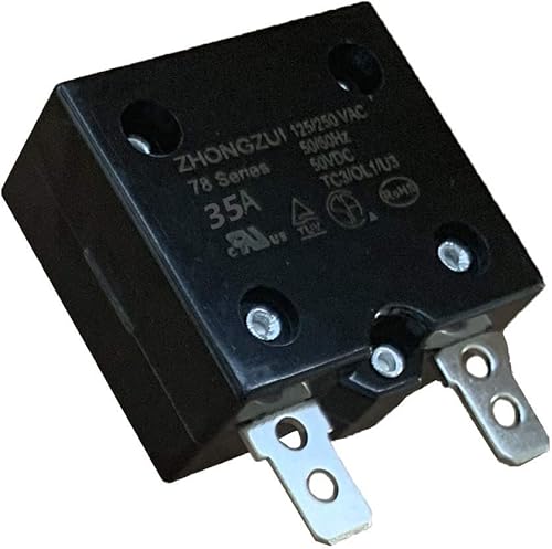 jiaruixin 35A 125250VAC 5060Hz 50VDC Fusible de relé de reinicio automático, interruptor de terma, interruptor de circuito, protector de sobrecarga