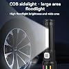 Flashlight Led USB RECHARGEABLE-Ultra Powerful Bright Medium Size Flashlight [Energy Class A++]Media Lamp Earthquake,Police,Gendarmerie,Police,Watchman Zoom High Lumen (HIGH BRIGHTNESS) [Energy Class A++]