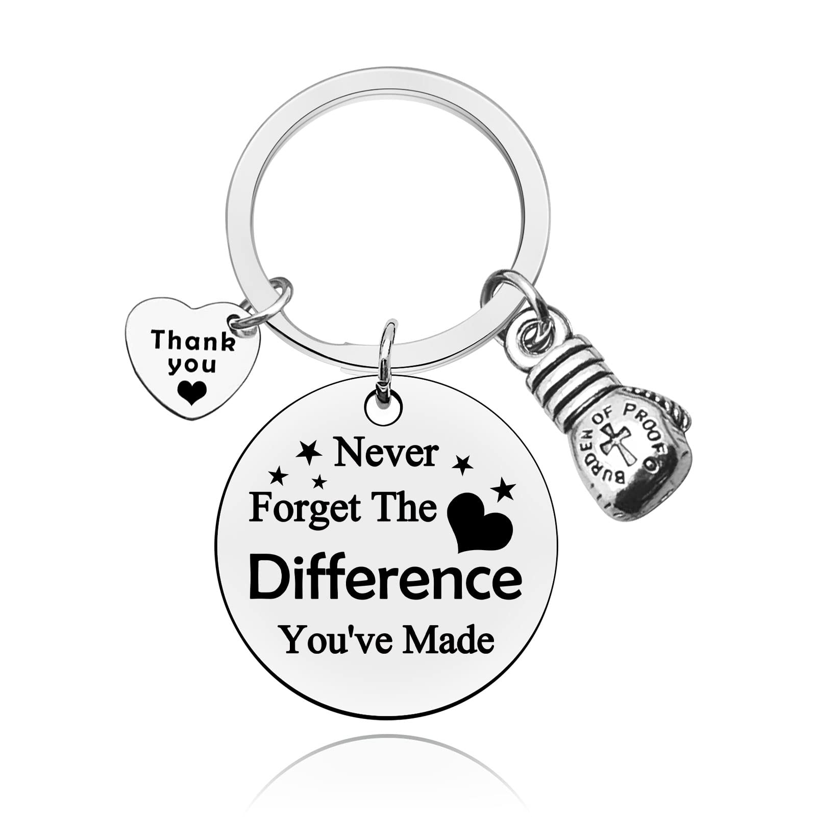 Thank You Gifts for Boxers Boxing Coach Keyring Boxing Appreciation Gifts Keyring Inspirational Boxer Gifts Graduation Gifts Leaving Gifts Retirement Birthday Gifts for Boxers Boxing Coach Women Men
