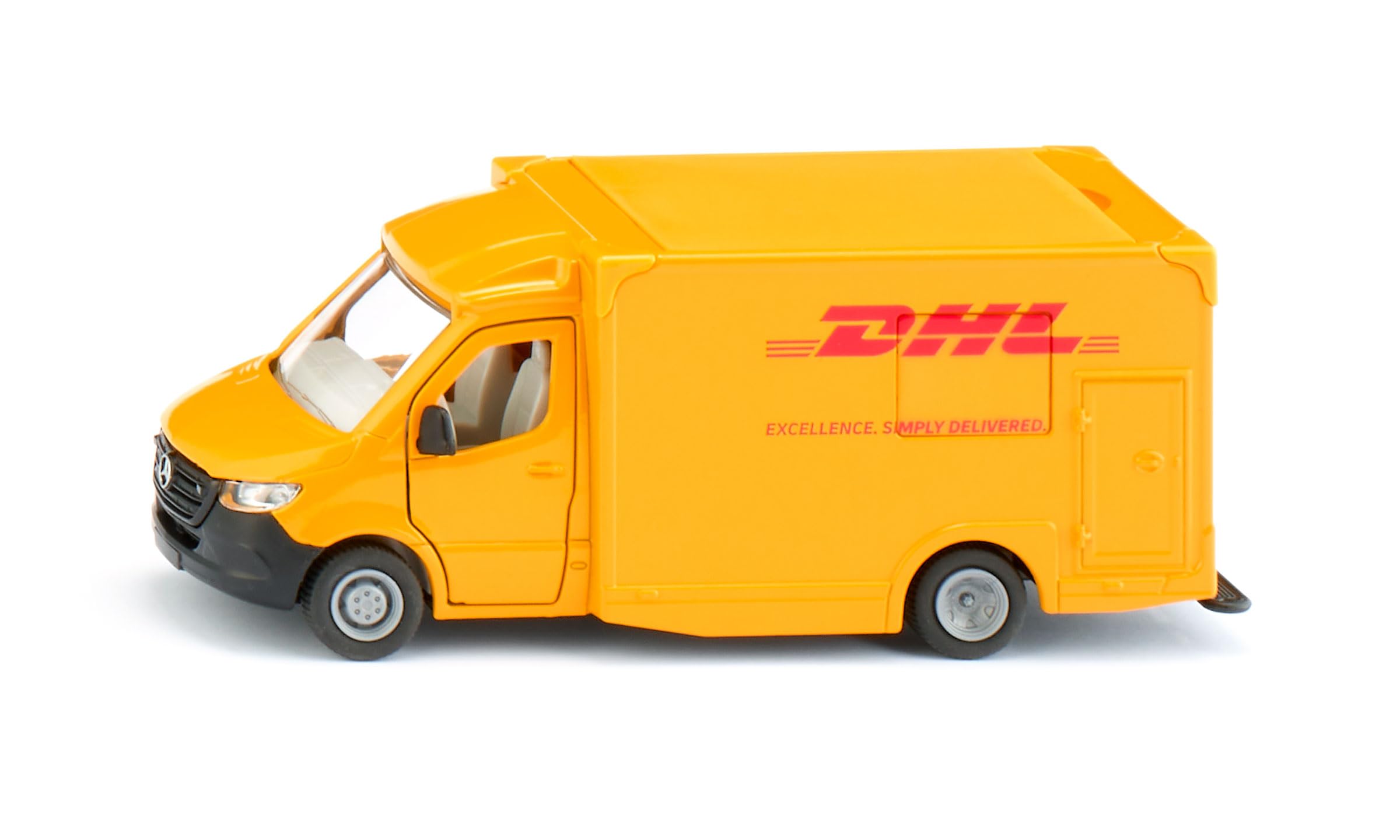 siku 1920, Mercedes-Benz Sprinter DHL Parcel Service, 1:50 scale, metal/plastic, yellow, toy car with opening doors and removable roof