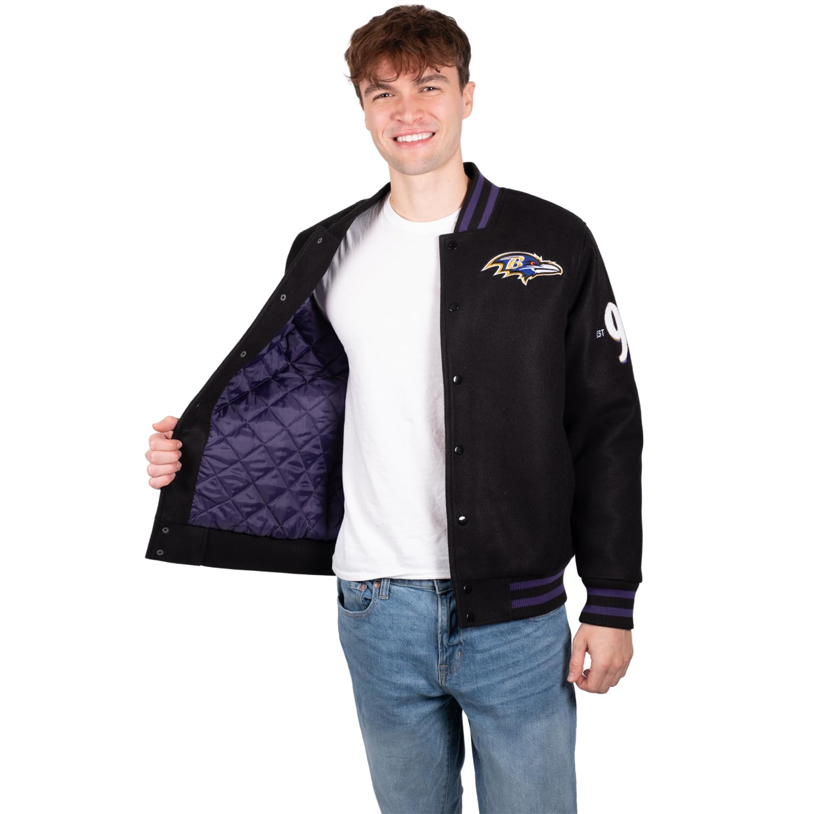 Ultra Game NFL mens Nfl Official Classic Varsity Coaches Jacket Coat โ image 1