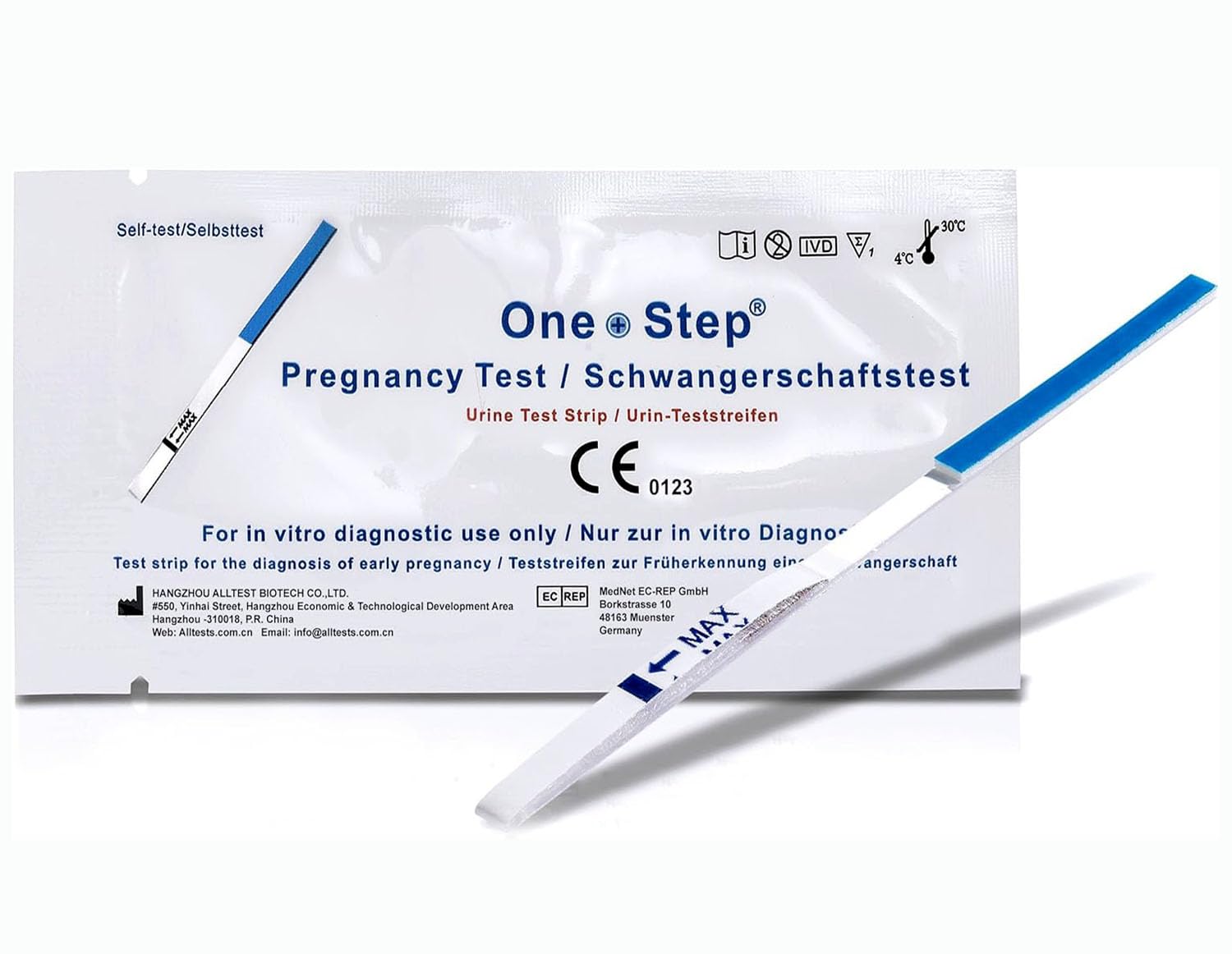 10 xTest di gravidanza ultrasensibili One+Step - test di gravidanza precoce - test di gravidanza - Pregnancy Test