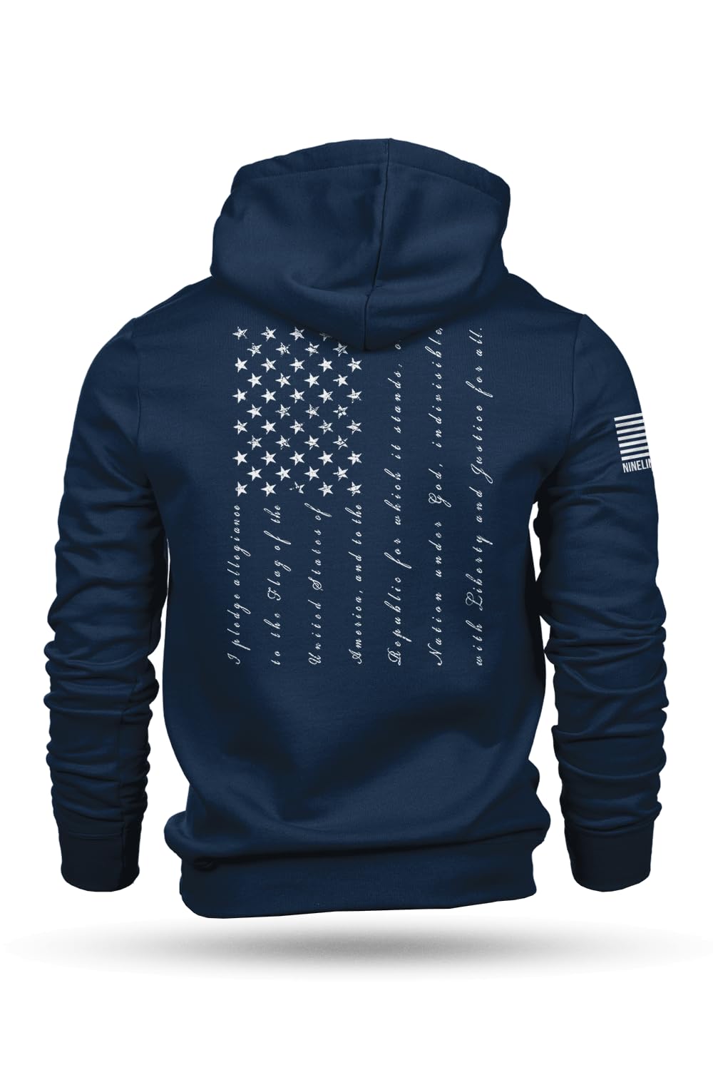Moletom Nine Line Landshark - Logo Dropline E Bandeira Americana