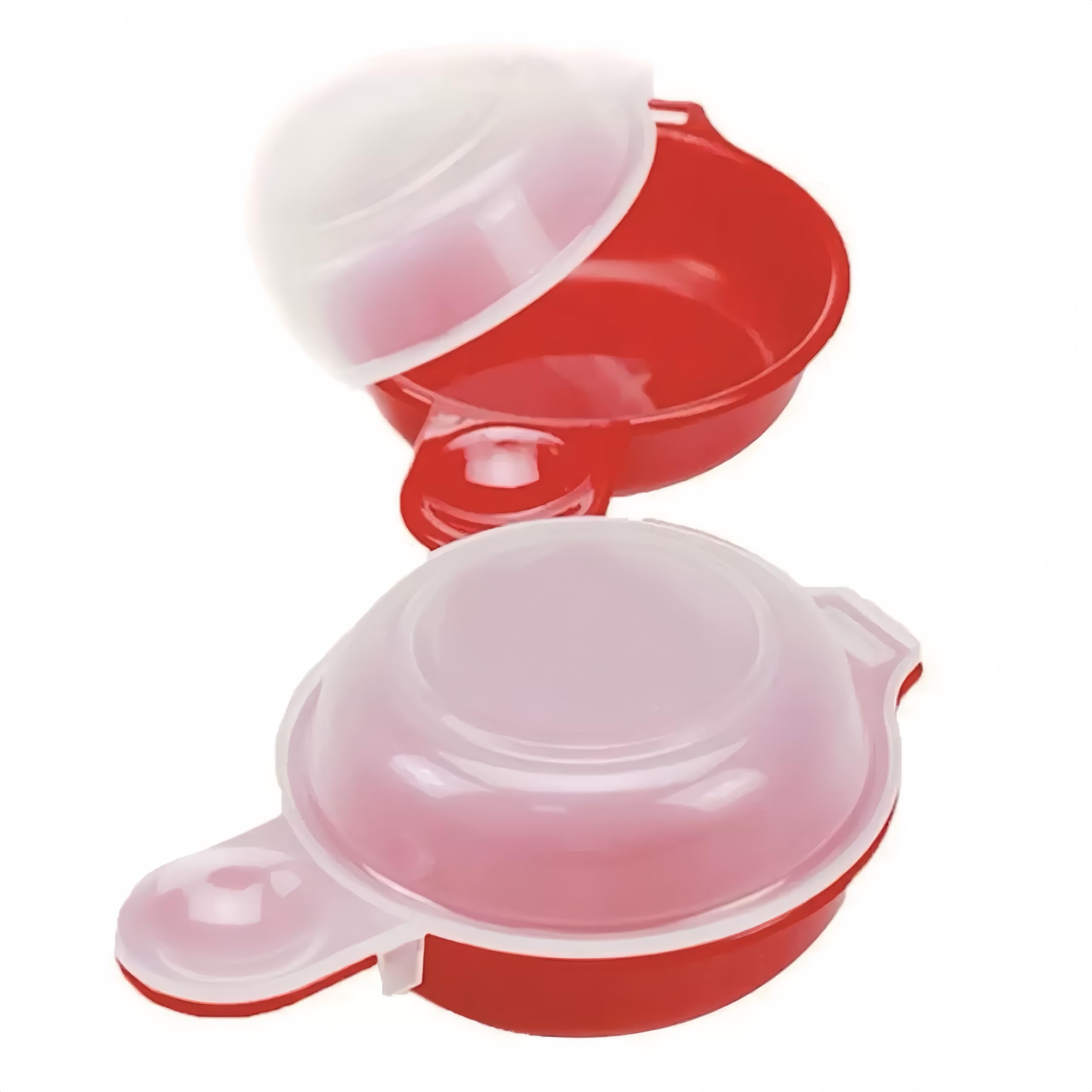 BAISEBAOFU 2 Sets Microwave Egg Poacher, Egg Poacher Microwave, Easy Clean Kitchen Tool for Quick Breakfast Cooking (Red)
