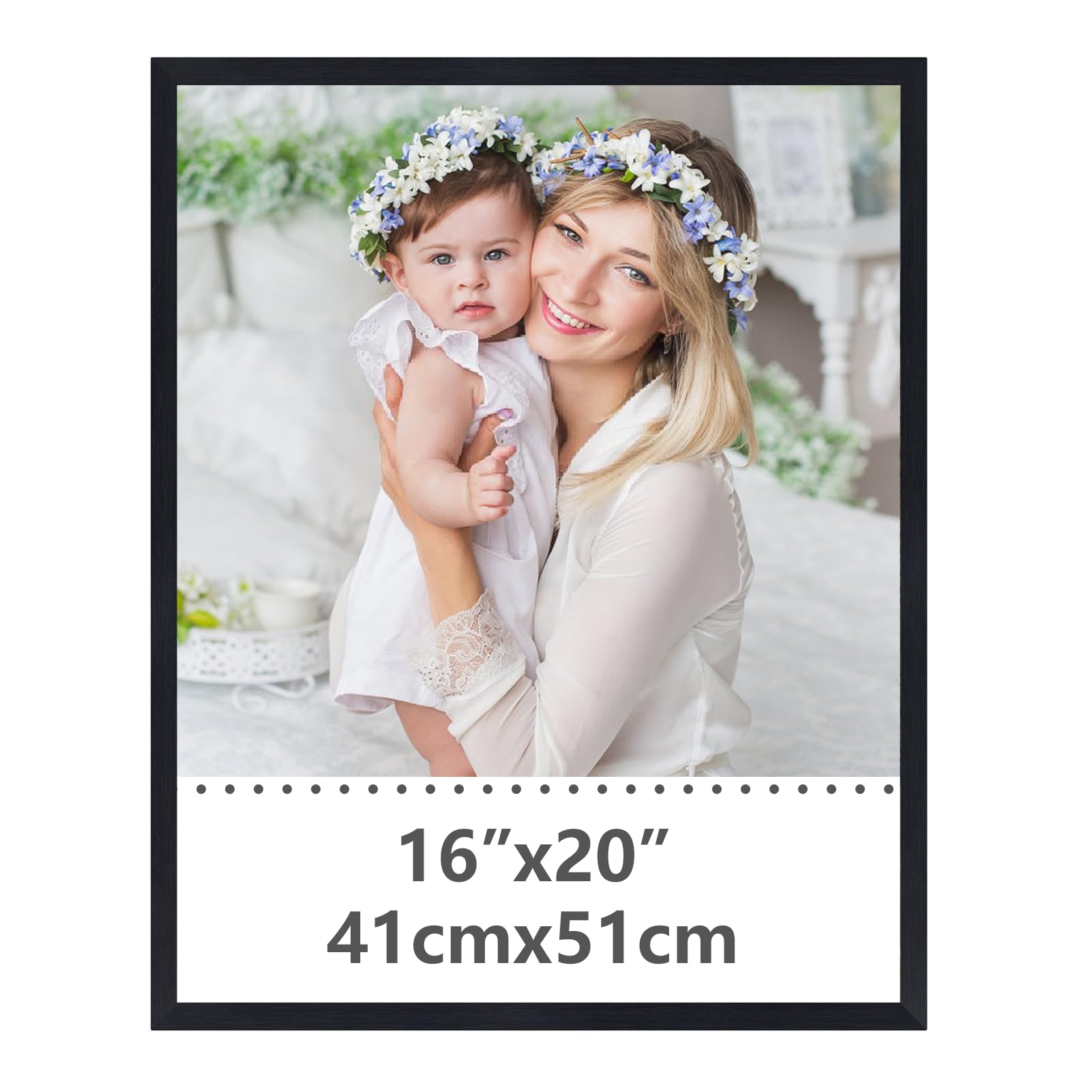 Ditwis Bilderrahmen 40x50 Schwarz, Fotorahmen für 50x40 cm Poster, Fotos und Kunstwerke, Modern Posterrahmen zum Aufhängen, Rahmen für Wohnungen, Büros und Galerien